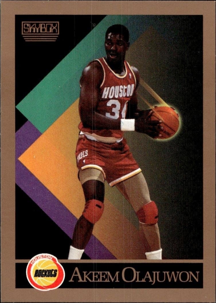 1990-91 Skybox Akeem Olajuwon #110 trading card