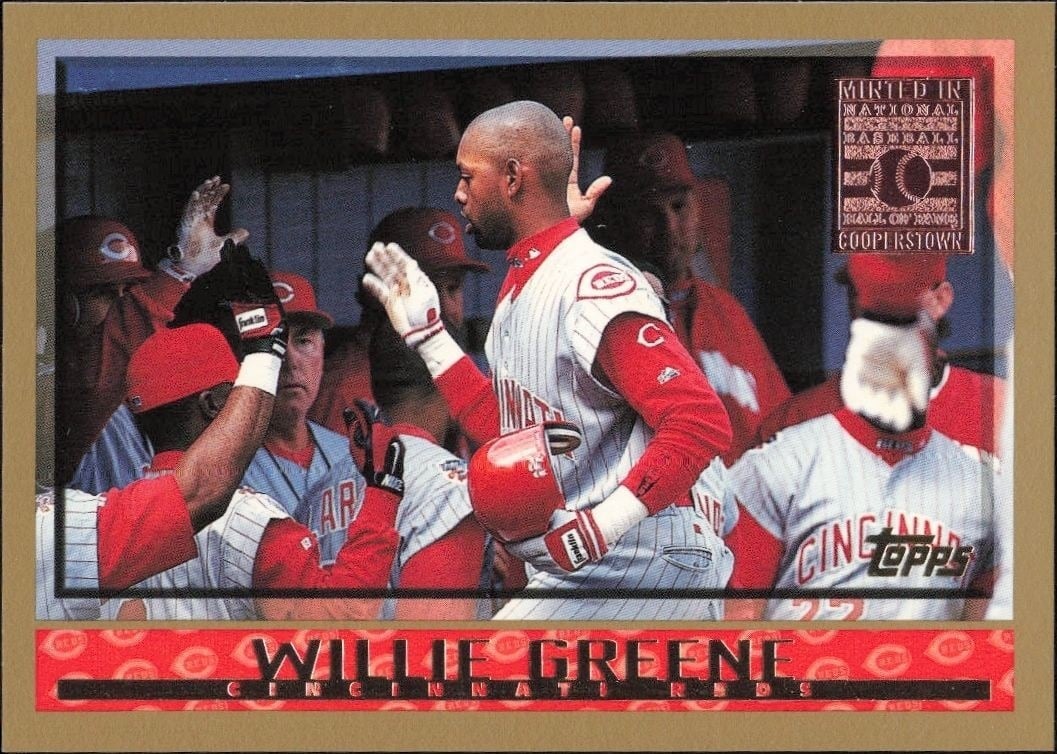 Willie Greene 1998 Topps #104 Baseball Trading Card - Front 1998 Topps Willie Greene #104 baseball trading card front