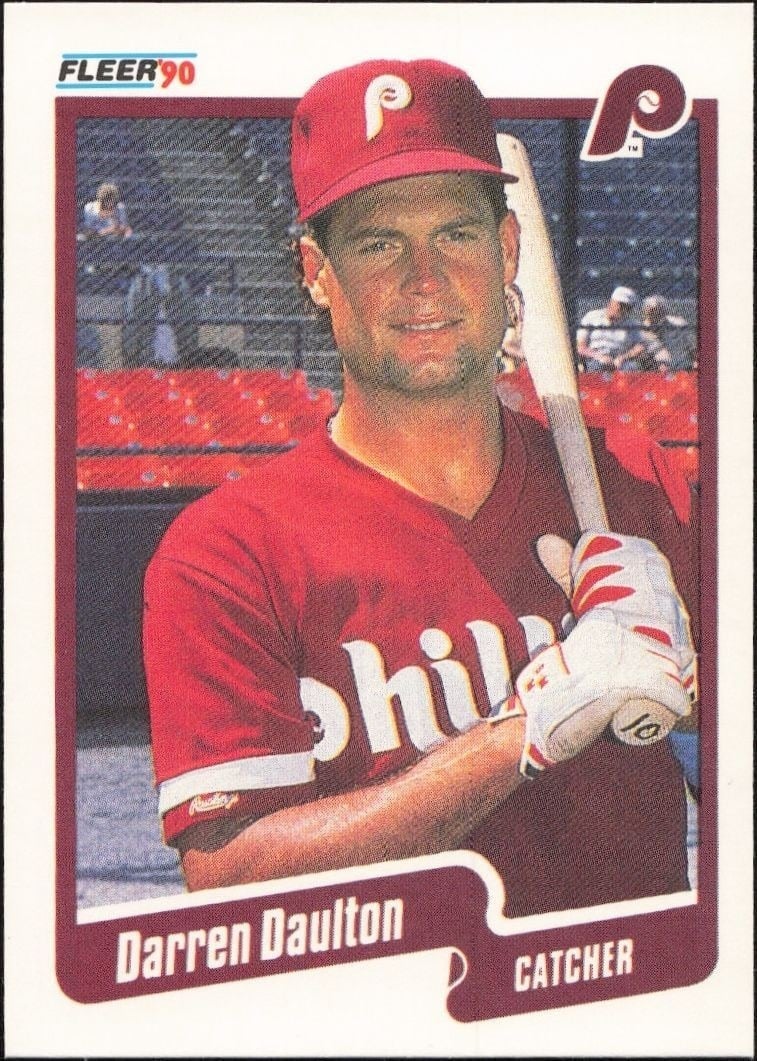 1990 Fleer Darren Daulton #555 trading card