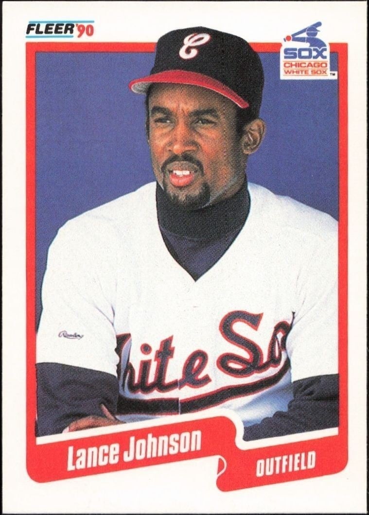 1990 Fleer Lance Johnson #536 trading card