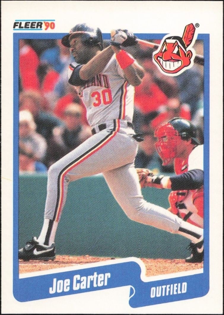 1990 Fleer Joe Carter #489 trading card