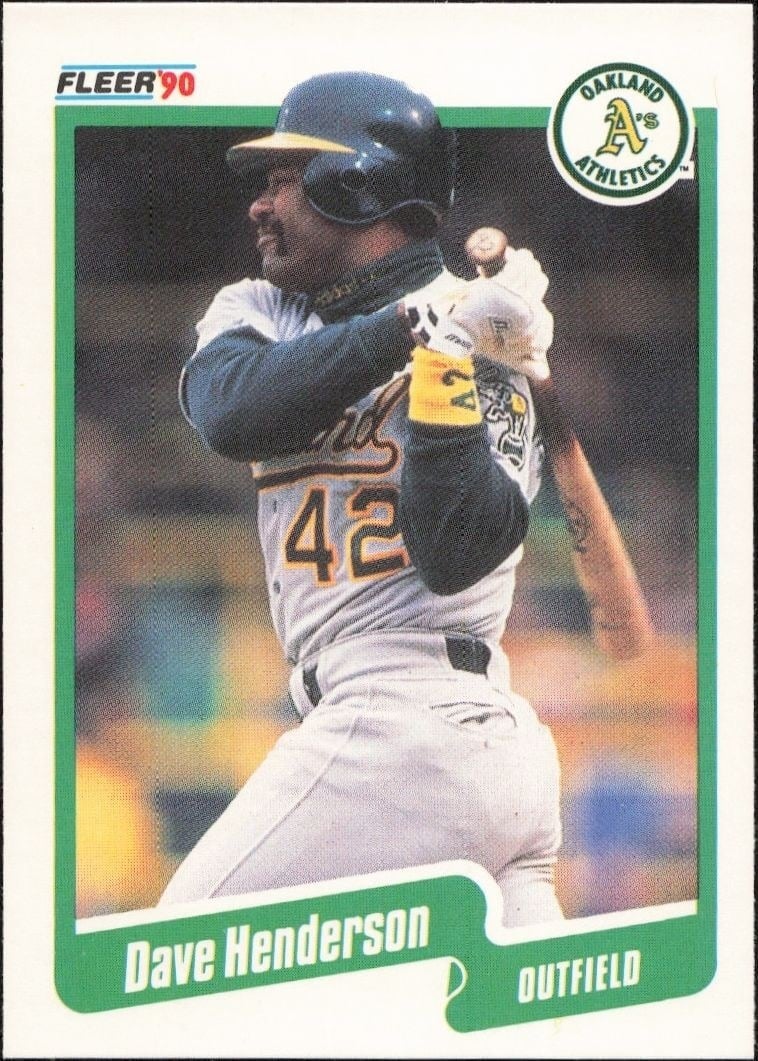 1990 Fleer Dave Henderson #9 trading card