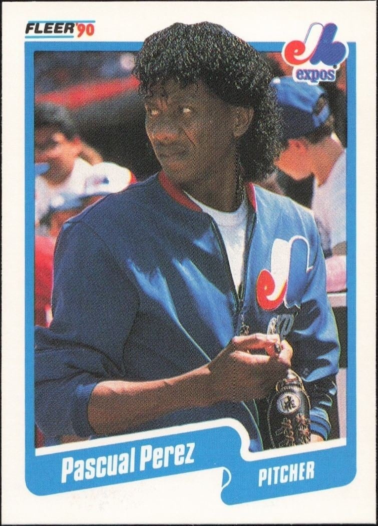 1990 Fleer Pascual Perez #358 trading card