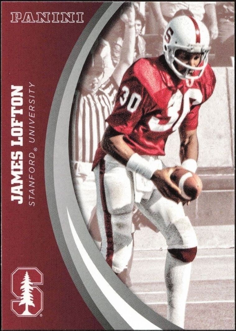 2015 Panini Stanford Cardinal Team Collection James Lofton #19 trading card