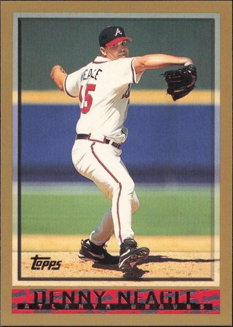 Denny Neagle 1998 Topps #4 Baseball Trading Card - Front 1998 Topps Denny Neagle #4 baseball trading card front