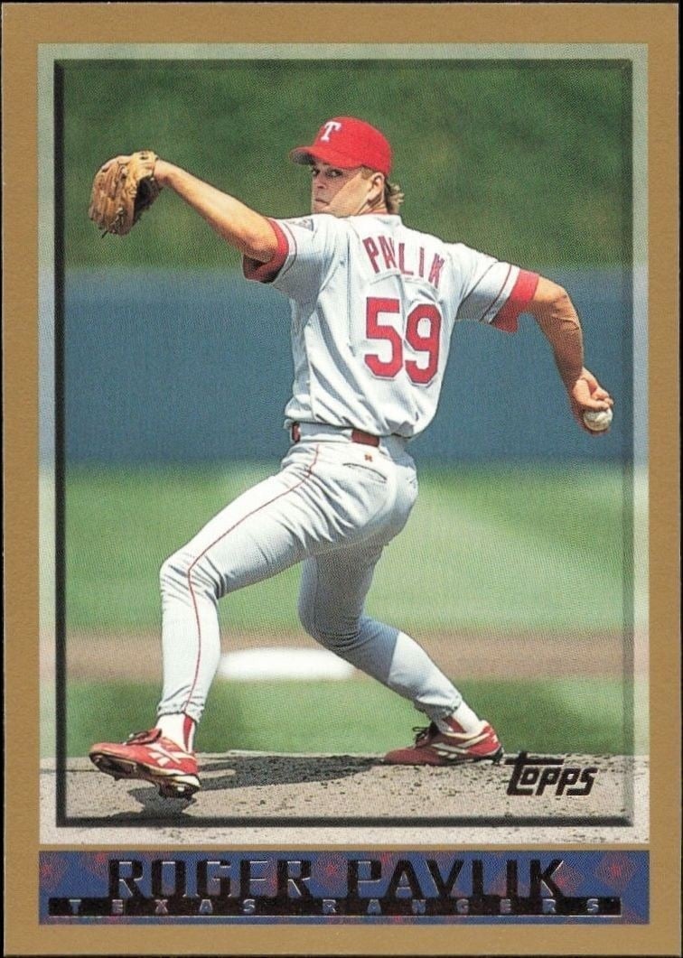 Roger Pavlik 1998 Topps #161 Baseball Trading Card - Front 1998 Topps Roger Pavlik #161 baseball trading card front