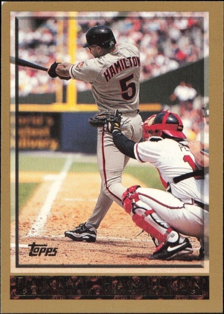 Darryl Hamilton 1998 Topps #66 Baseball Trading Card - Front 1998 Topps Darryl Hamilton #66 baseball trading card front