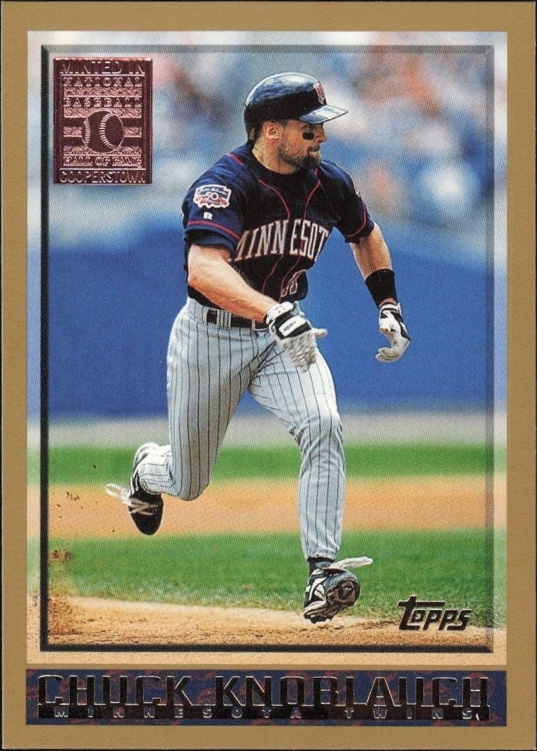 Chuck Knoblauch 1998 Topps #309 Baseball Trading Card - Front 1998 Topps Chuck Knoblauch #309 baseball trading card front