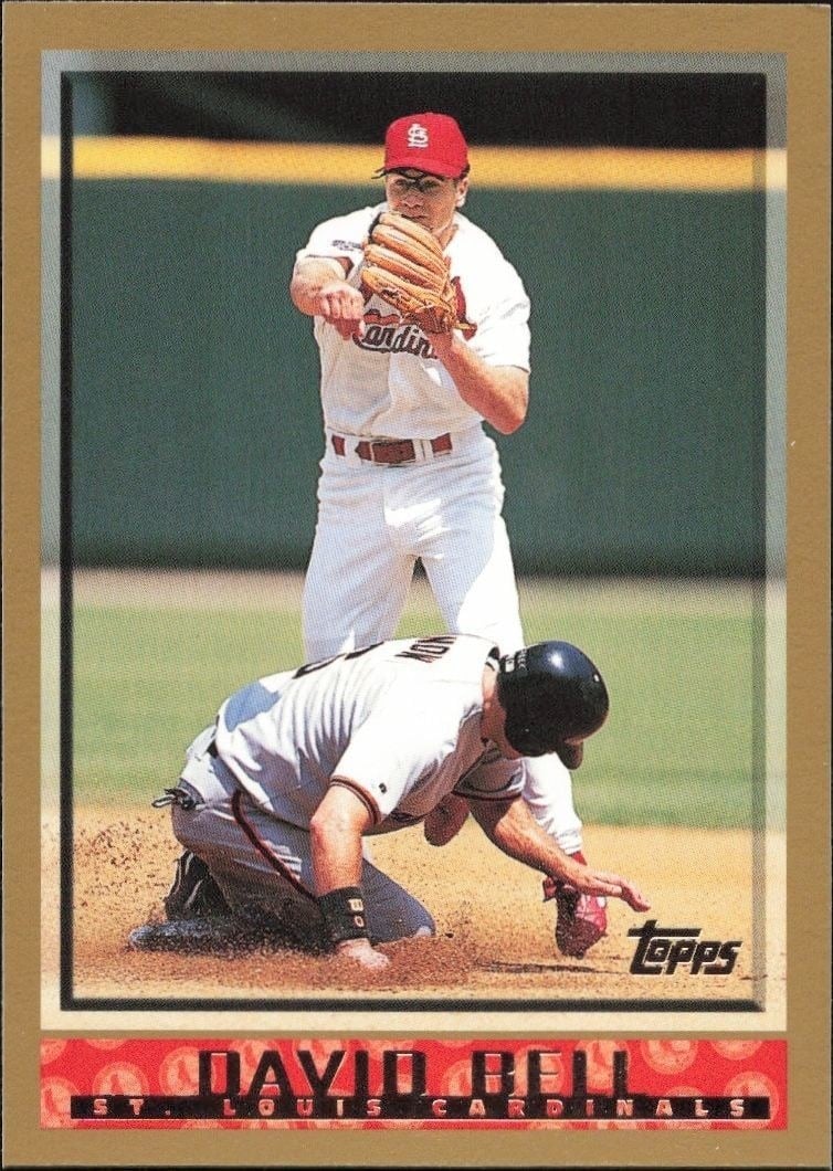 David Bell 1998 Topps #213 Baseball Trading Card - Front 1998 Topps David Bell #213 baseball trading card front