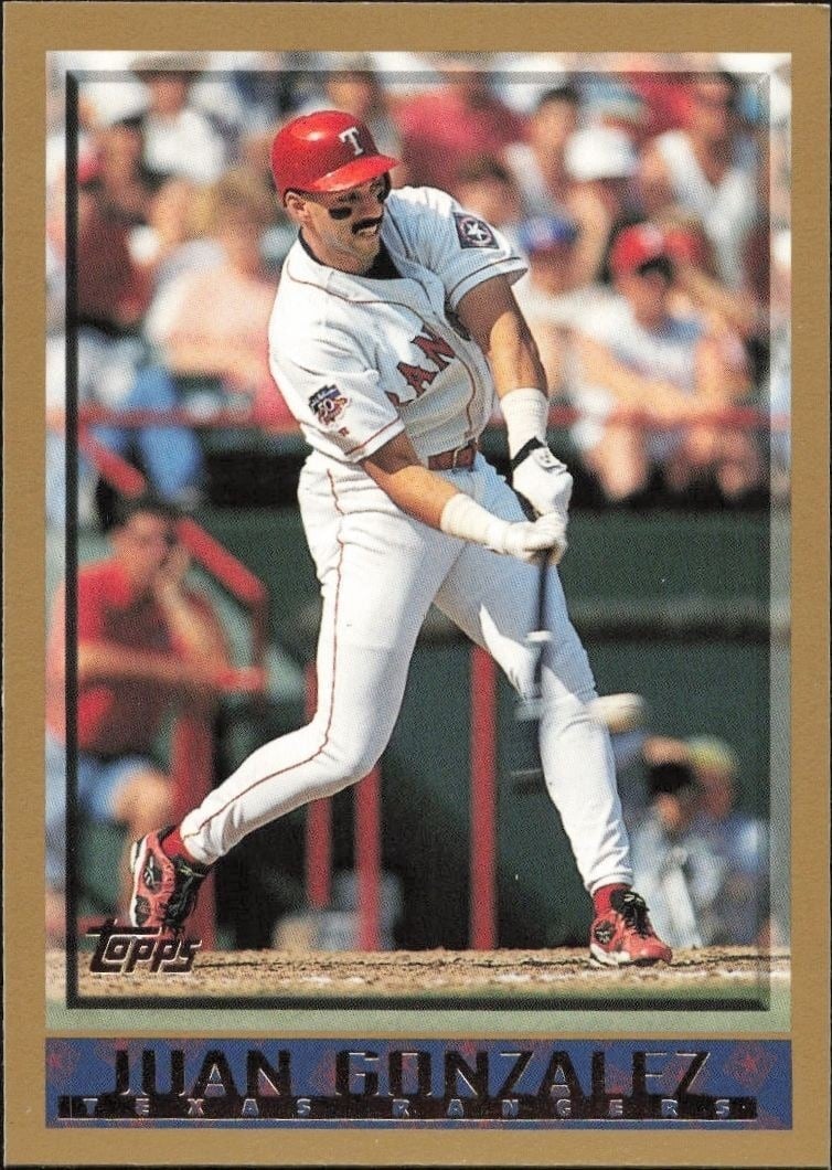 Juan Gonzalez 1998 Topps #30 Baseball Trading Card - Front 1998 Topps Juan Gonzalez #30 baseball trading card front