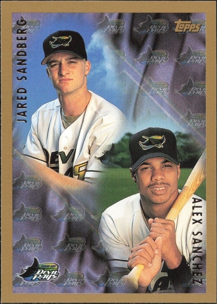 Jared Sandberg 1998 Topps #250 Baseball Trading Card - Front 1998 Topps Jared Sandberg #250 baseball trading card front