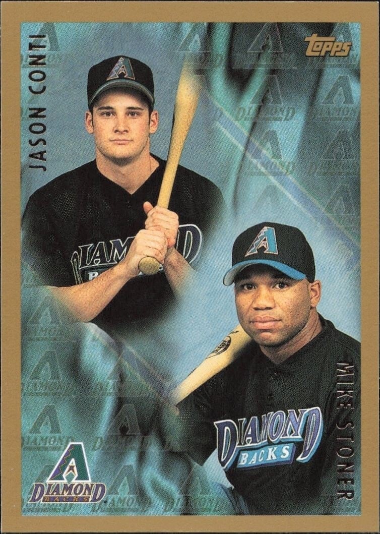 Jason Conti 1998 Topps #252 Baseball Trading Card - Front 1998 Topps Jason Conti #252 baseball trading card front