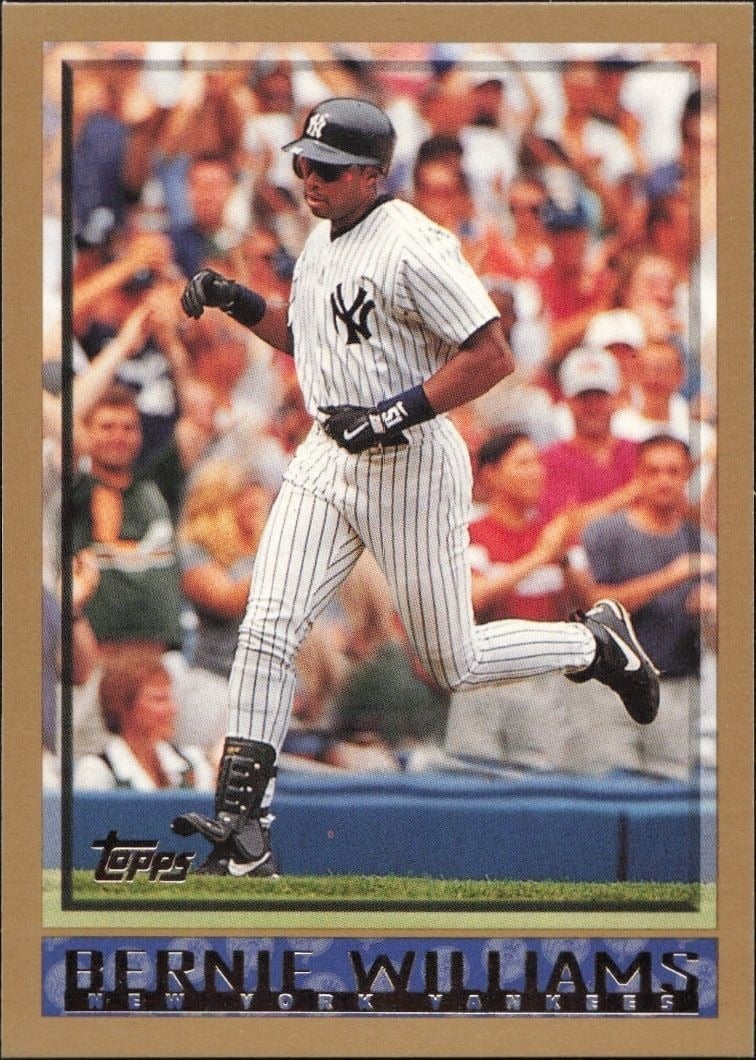 Bernie Williams 1998 Topps #293 Baseball Trading Card - Front 1998 Topps Bernie Williams #293 baseball trading card front