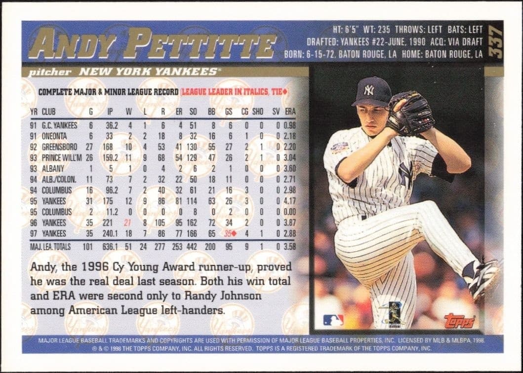 Andy Pettitte - Back