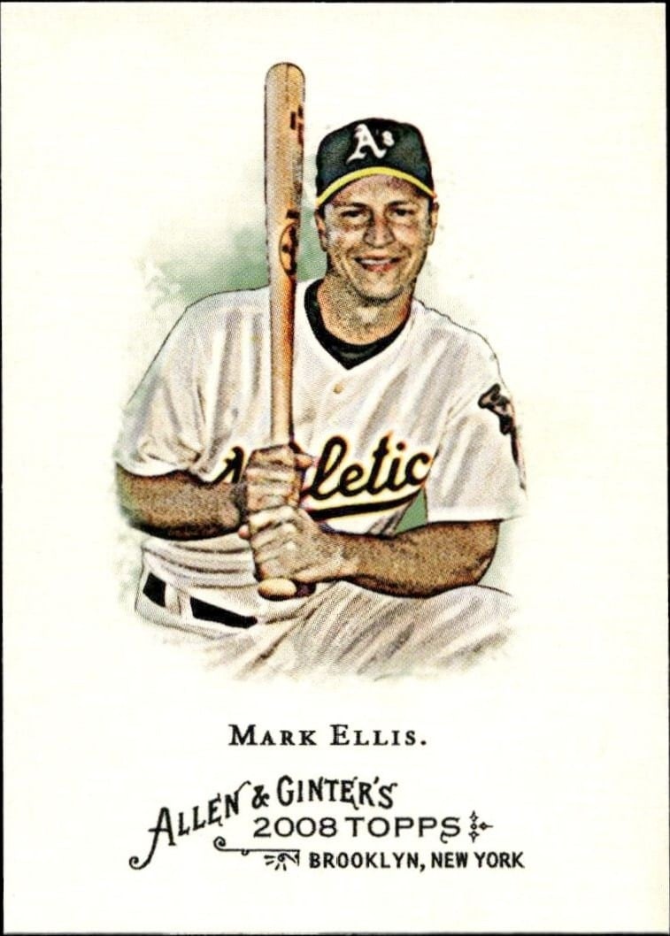 Mark Ellis 2008 Topps Allen & Ginter #32 Baseball Trading Card - Front 2008 Topps Allen & Ginter Mark Ellis #32 baseball trading card front