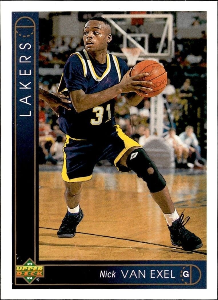Nick Van Exel 1993-94 Upper Deck Collector's Choice #162 Basketball Trading Card - Front 1993-94 Upper Deck Collector's Choice Nick Van Exel #162 basketball trading card front