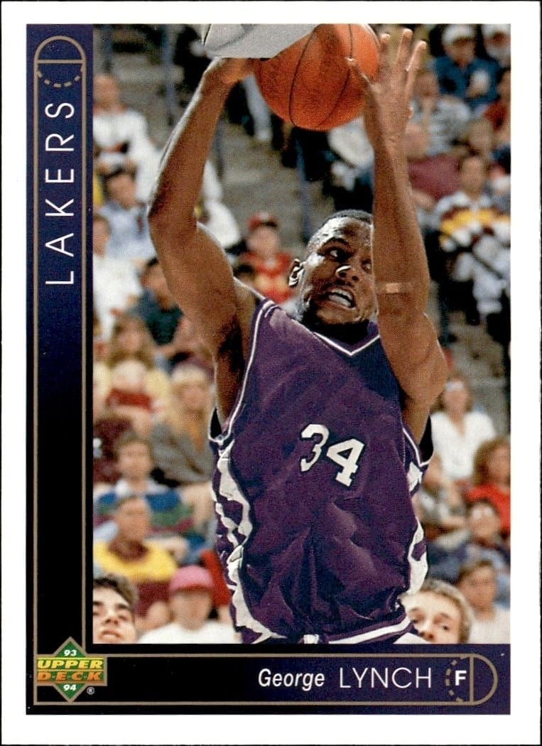 George Lynch 1993-94 Upper Deck Collector's Choice #159 Basketball Trading Card - Front 1993-94 Upper Deck Collector's Choice George Lynch #159 basketball trading card front