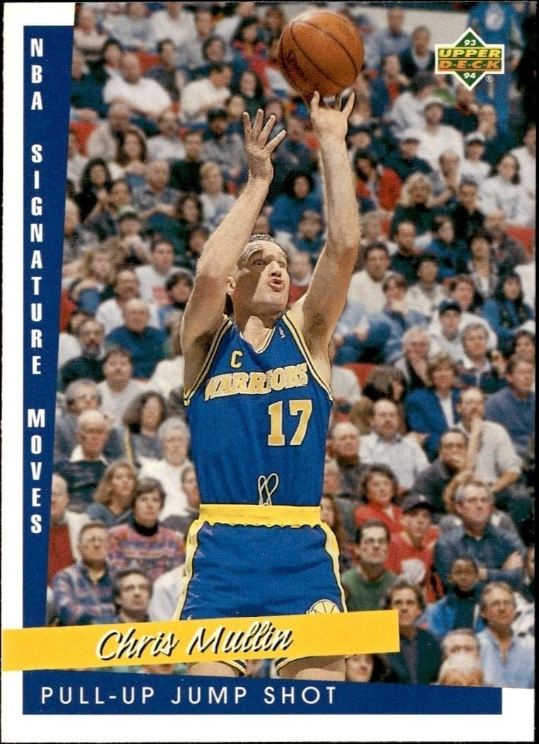 Chris Mullin 1993-94 Upper Deck Collector's Choice #242 Basketball Trading Card - Front 1993-94 Upper Deck Collector's Choice Chris Mullin #242 basketball trading card front