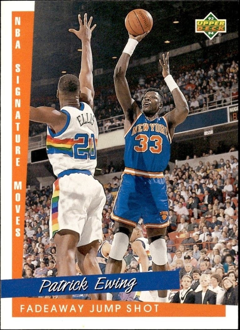 Patrick Ewing 1993-94 Upper Deck Collector's Choice #244 Basketball Trading Card - Front 1993-94 Upper Deck Collector's Choice Patrick Ewing #244 basketball trading card front