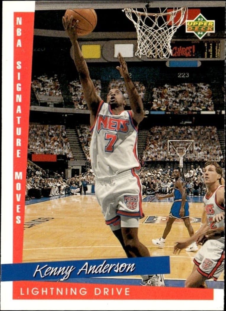 Kenny Anderson 1993-94 Upper Deck Collector's Choice #243 Basketball Trading Card - Front 1993-94 Upper Deck Collector's Choice Kenny Anderson #243 basketball trading card front