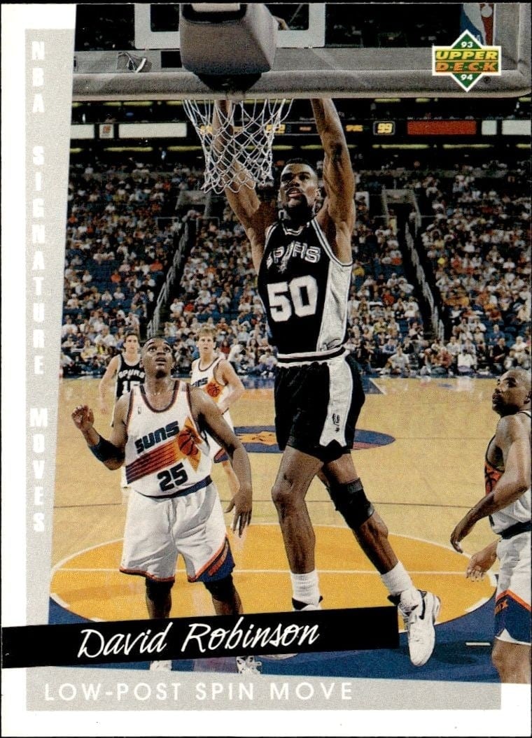 David Robinson 1993-94 Upper Deck Collector's Choice #248 Basketball Trading Card - Front 1993-94 Upper Deck Collector's Choice David Robinson #248 basketball trading card front