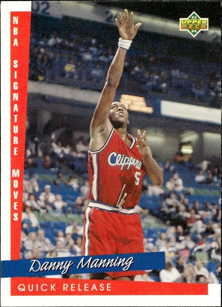 Danny Manning 1993-94 Upper Deck Collector's Choice #247 Basketball Trading Card - Front 1993-94 Upper Deck Collector's Choice Danny Manning #247 basketball trading card front
