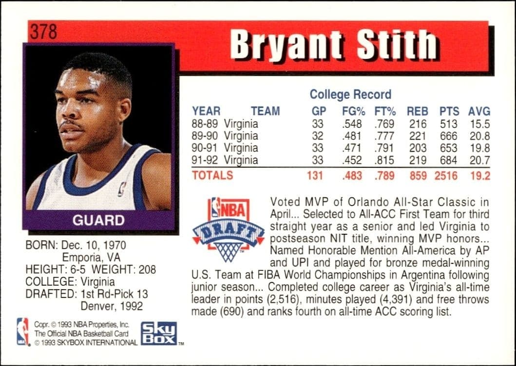 Bryant Stith - Back