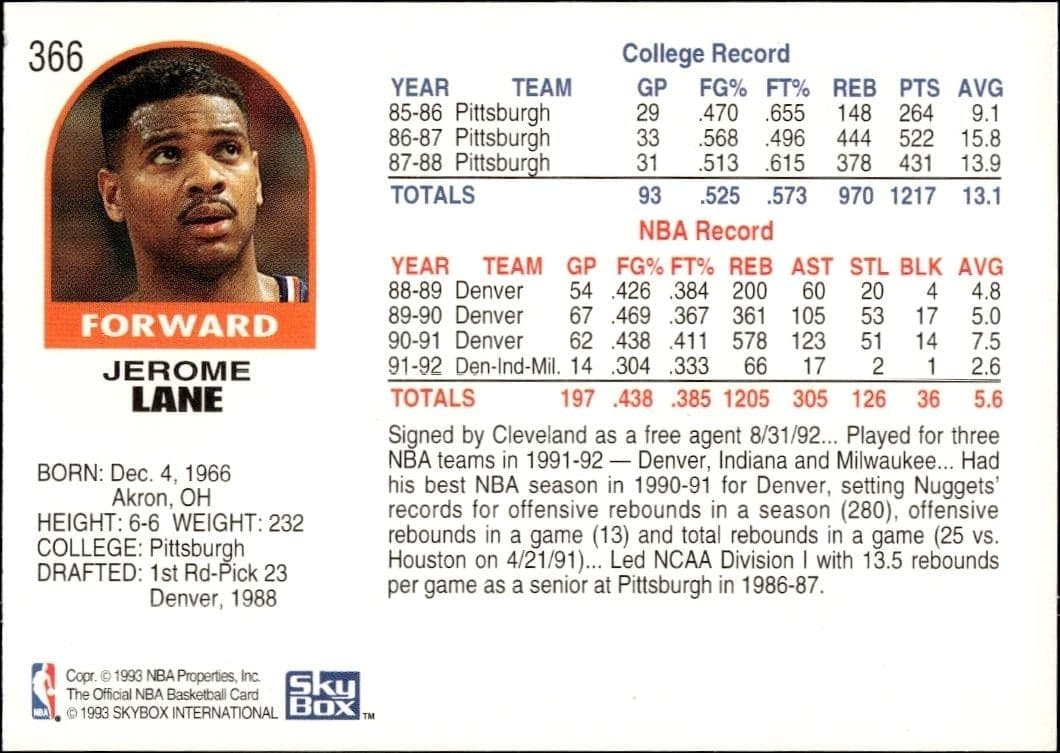 Jerome Lane - Back
