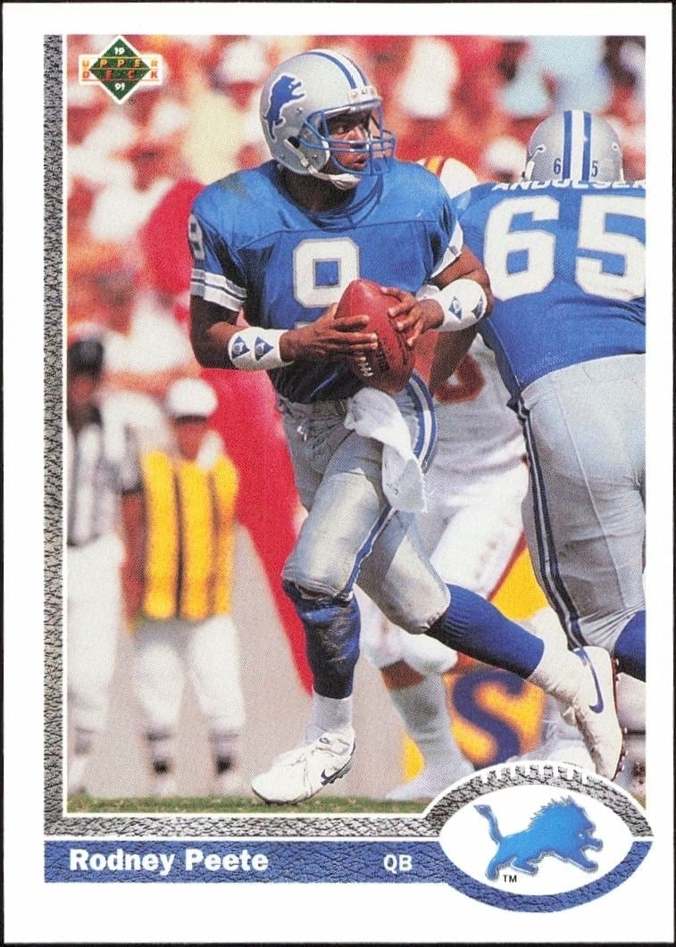 1991 Upper-Deck Rodney Peete #305 trading card