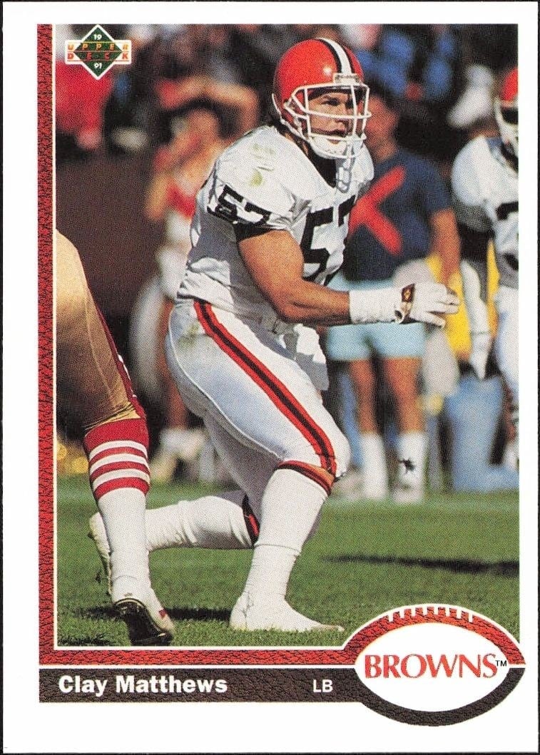 1991 Upper-Deck Clay Matthews #310 trading card