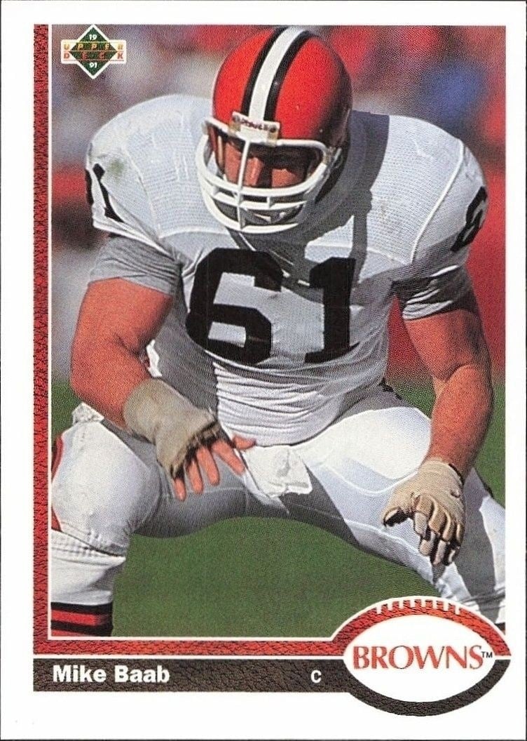 1991 Upper-Deck Mike Baab #306 trading card