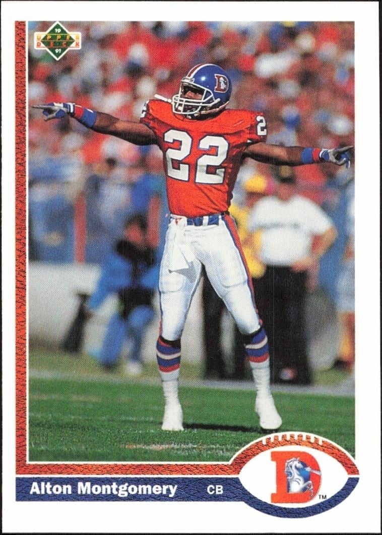 1991 Upper-Deck Alton Montgomery #311 trading card