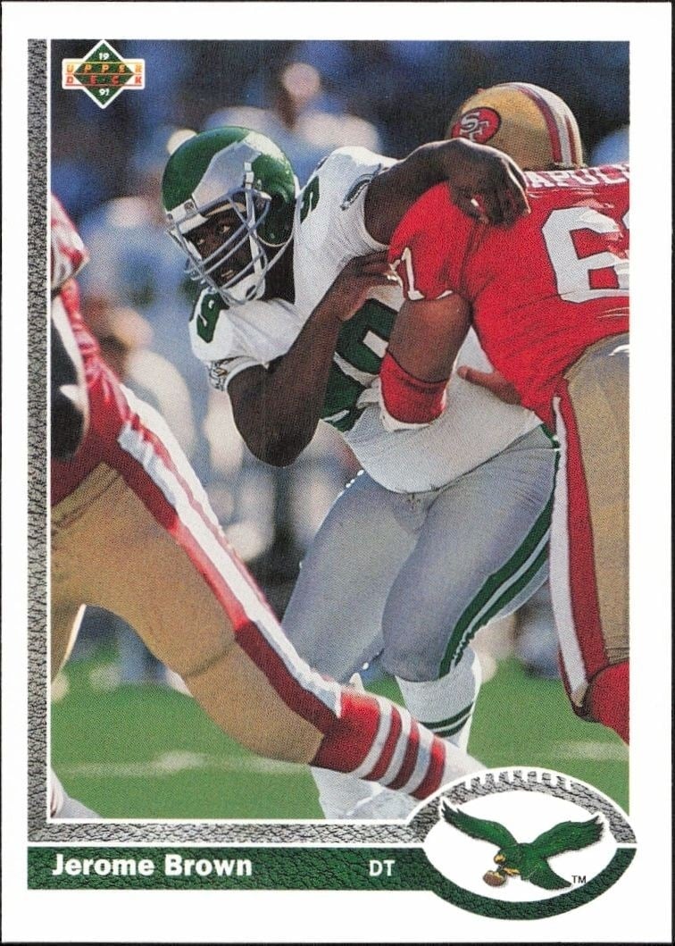 1991 Upper-Deck Jerome Brown #317 trading card