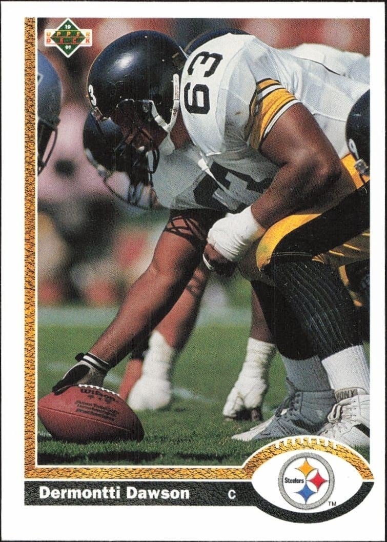 1991 Upper-Deck Dermontti Dawson #328 trading card