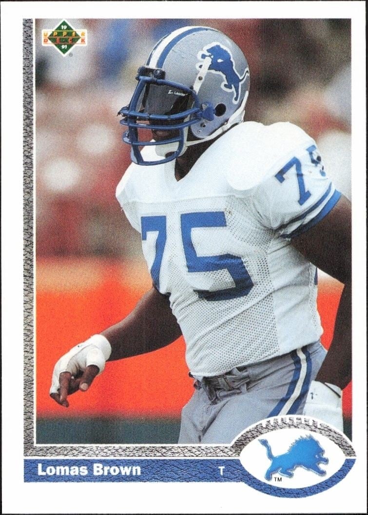 1991 Upper-Deck Lomas Brown #325 trading card