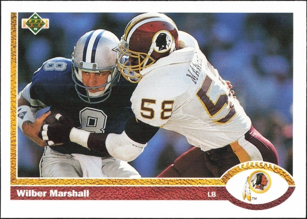 1991 Upper-Deck Wilber Marshall #276 trading card