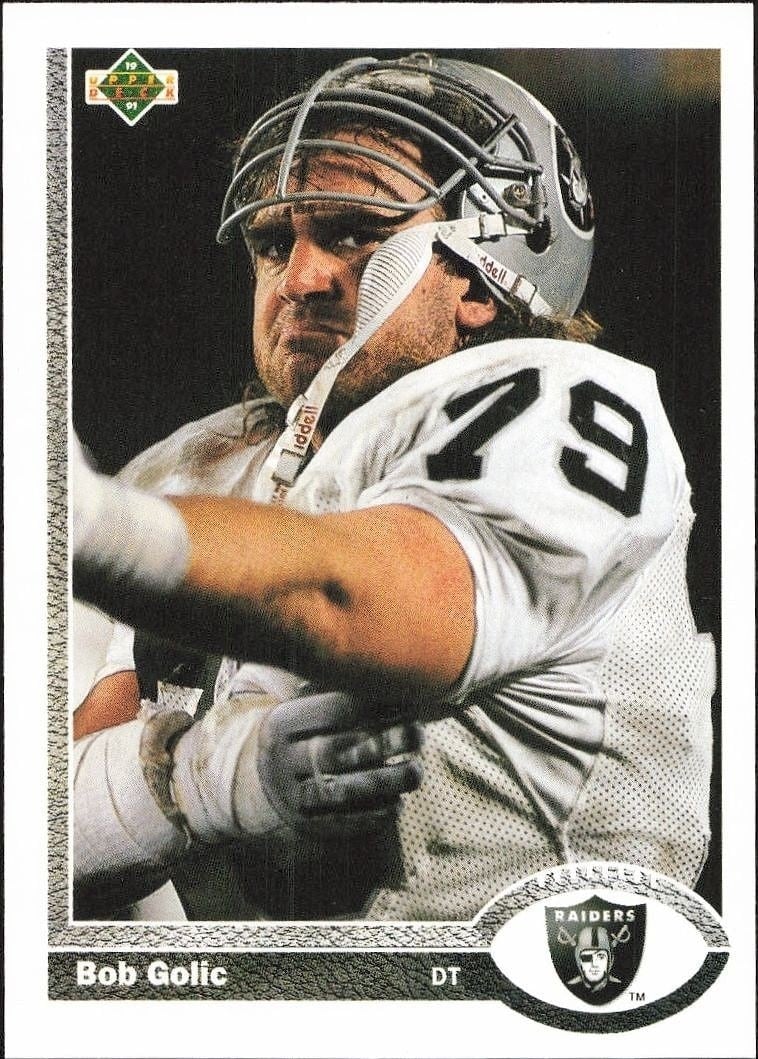 Bob Golic 1991 Upper Deck #275 Football Trading Card - Front 1991 Upper Deck Bob Golic #275 football trading card front