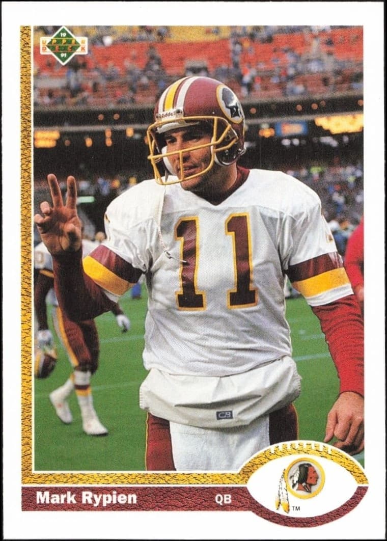 1991 Upper-Deck Mark Rypien #280 trading card
