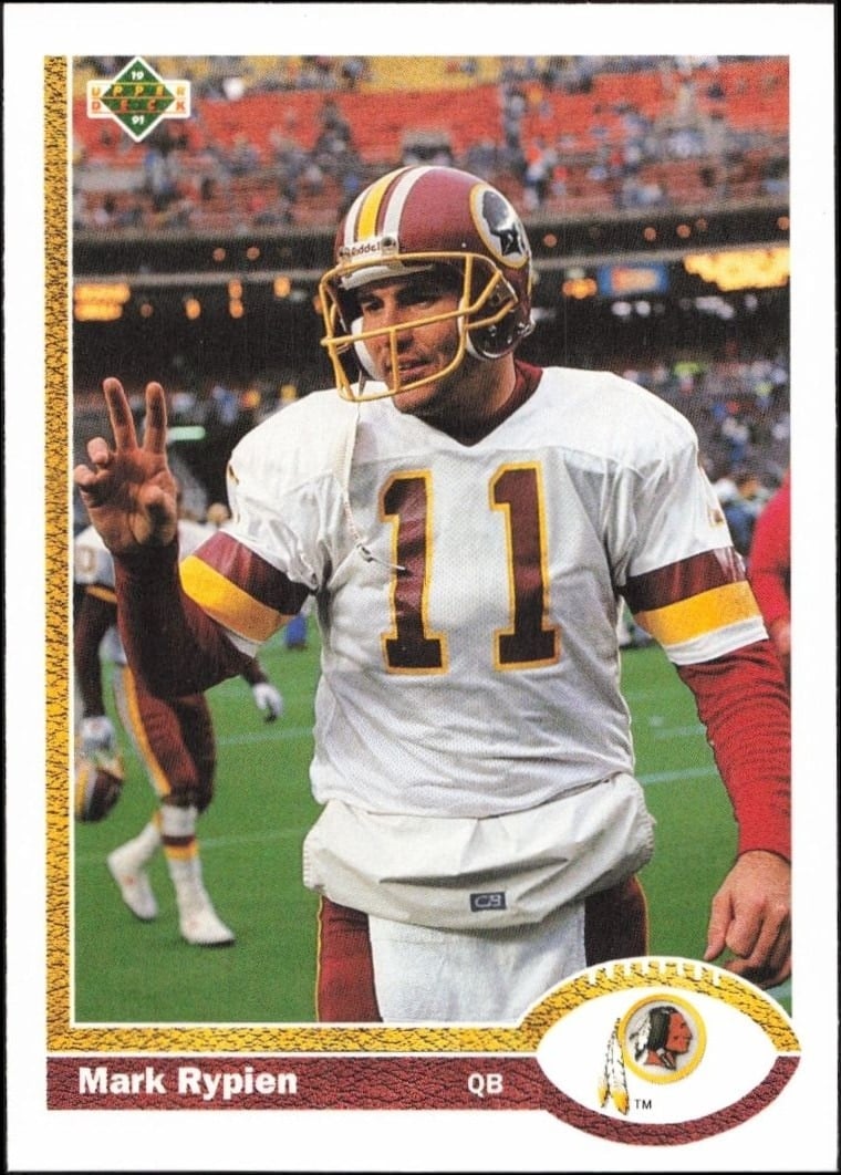 1991 Upper-Deck Mark Rypien #280 trading card