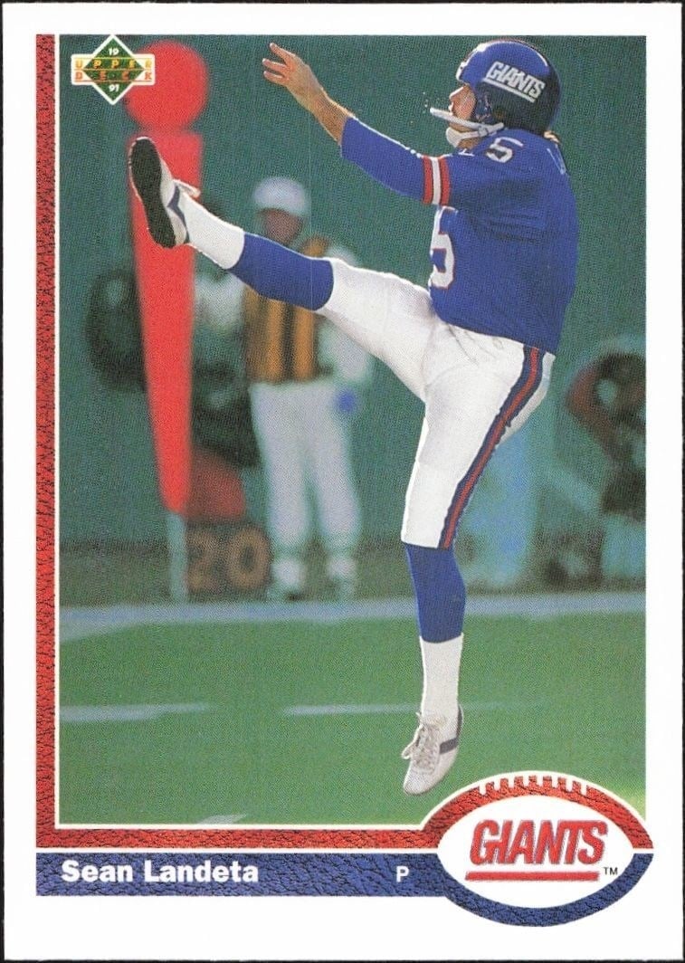 1991 Upper-Deck Sean Landeta #288 trading card