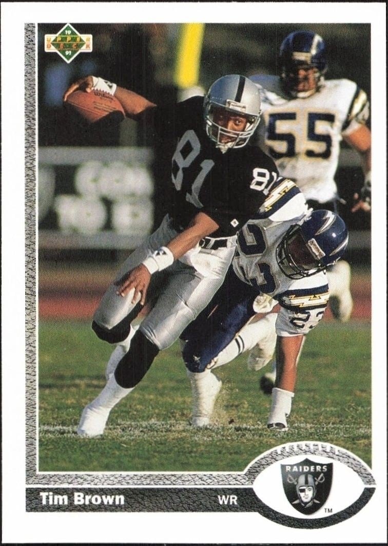 1991 Upper-Deck Tim Brown #294 trading card