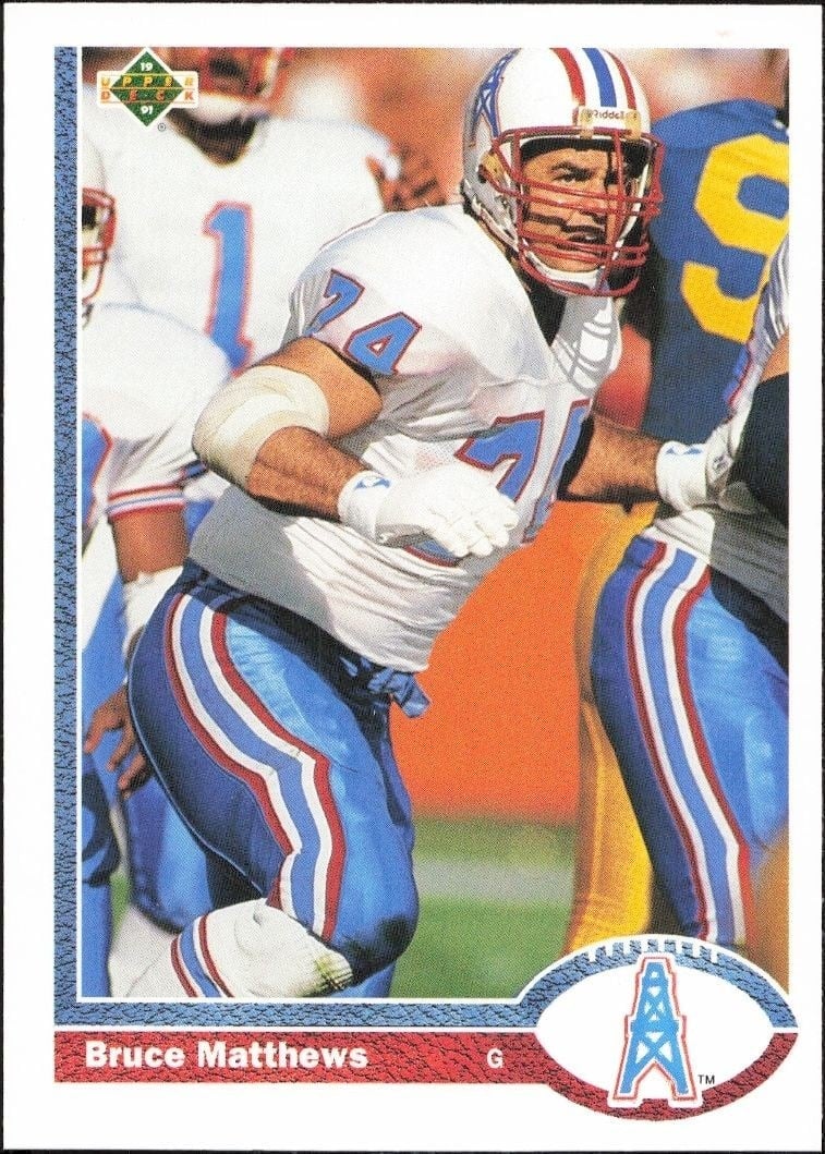 1991 Upper-Deck Bruce Matthews #295 trading card
