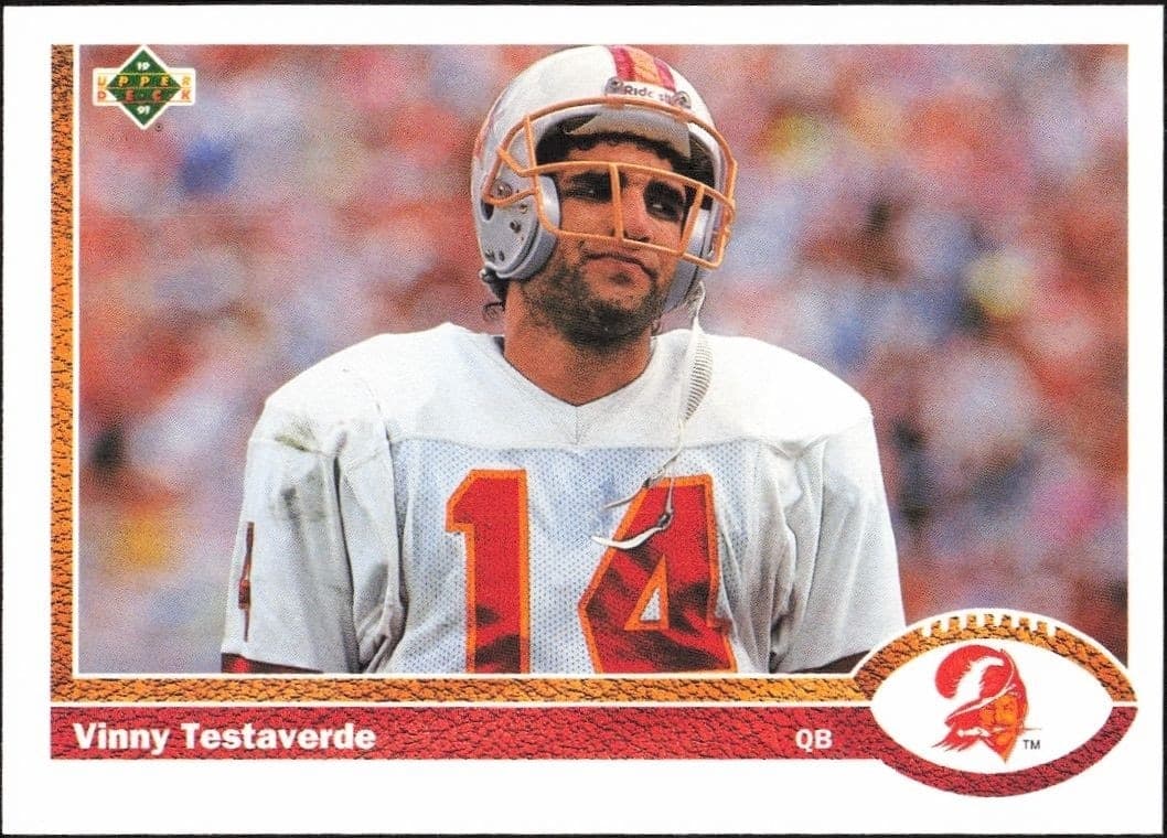 1991 Upper-Deck Vinny Testaverde #261 trading card