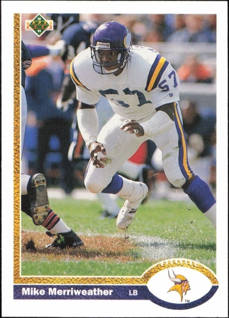 1991 Upper-Deck Mike Merriweather #217 trading card