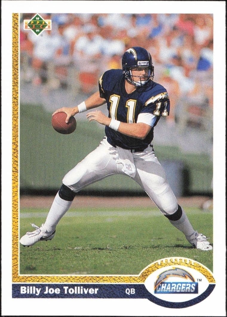 1991 Upper-Deck Billy Joe Tolliver #220 trading card