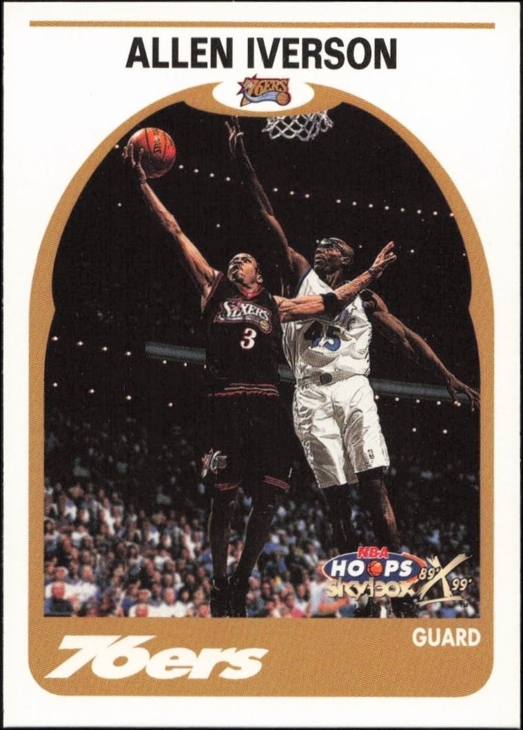 1999-00 Skybox NBA Hoops Decade Allen Iverson #62 trading card