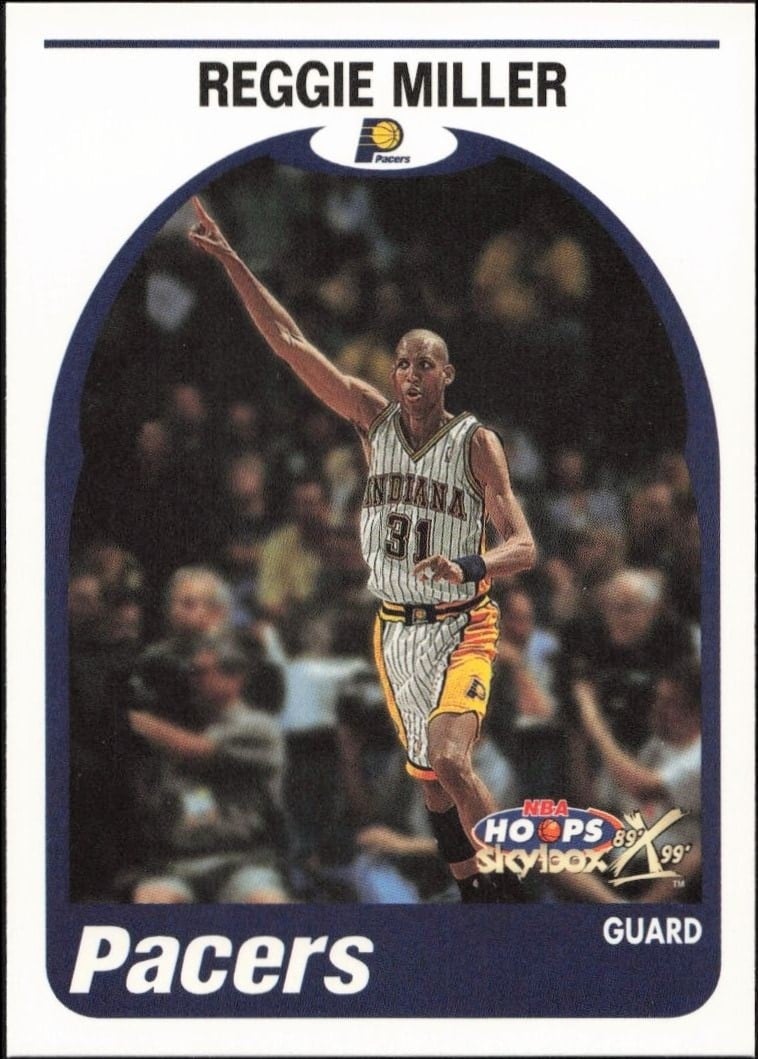 1999-00 Skybox NBA Hoops Decade Reggie Miller #56 trading card
