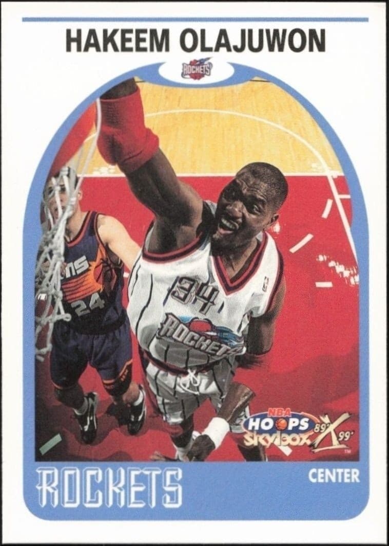 1999-00 Skybox NBA Hoops Decade Hakeem Olajuwon #40 trading card