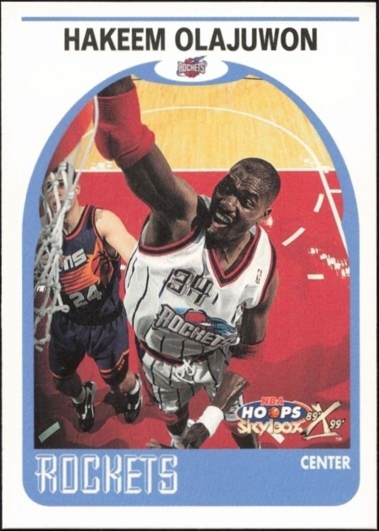 1999-00 Skybox NBA Hoops Decade Hakeem Olajuwon #40 trading card