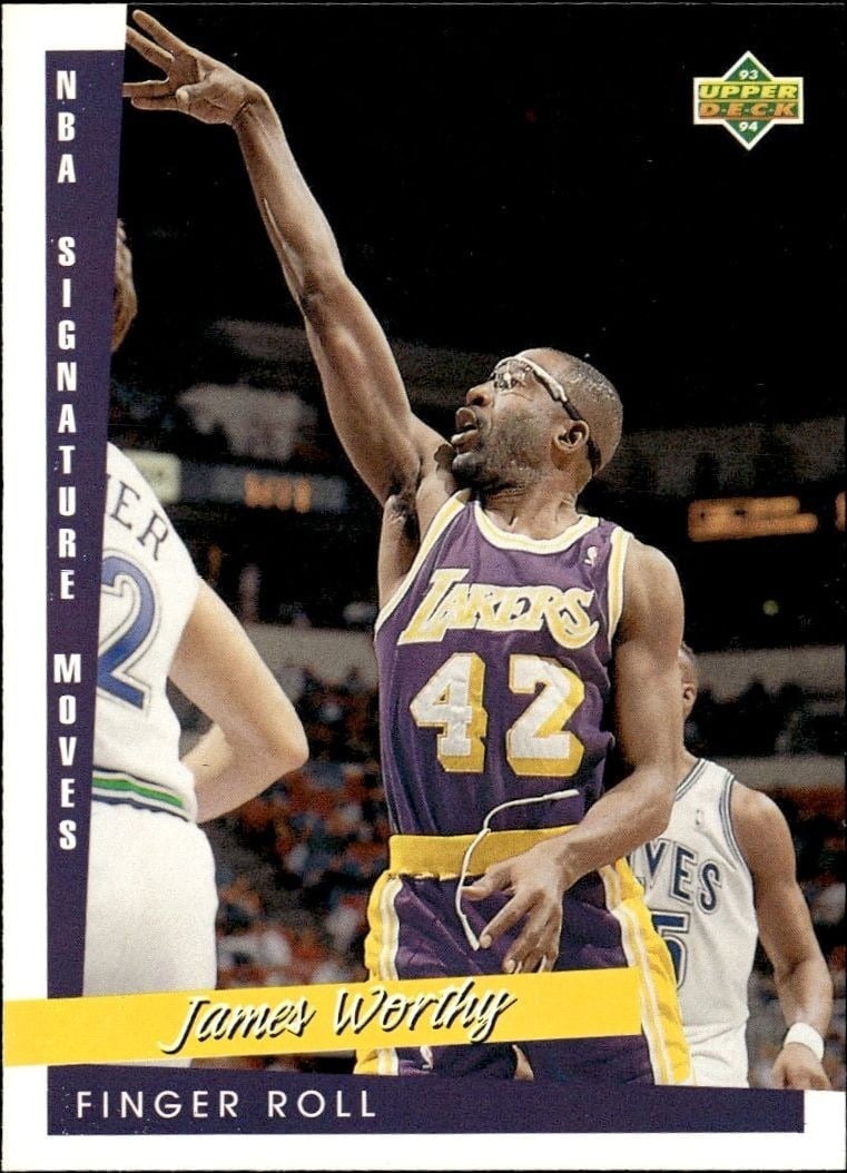 James Worthy 1993-94 Upper Deck Collector's Choice #250 Basketball Trading Card - Front 1993-94 Upper Deck Collector's Choice James Worthy #250 basketball trading card front